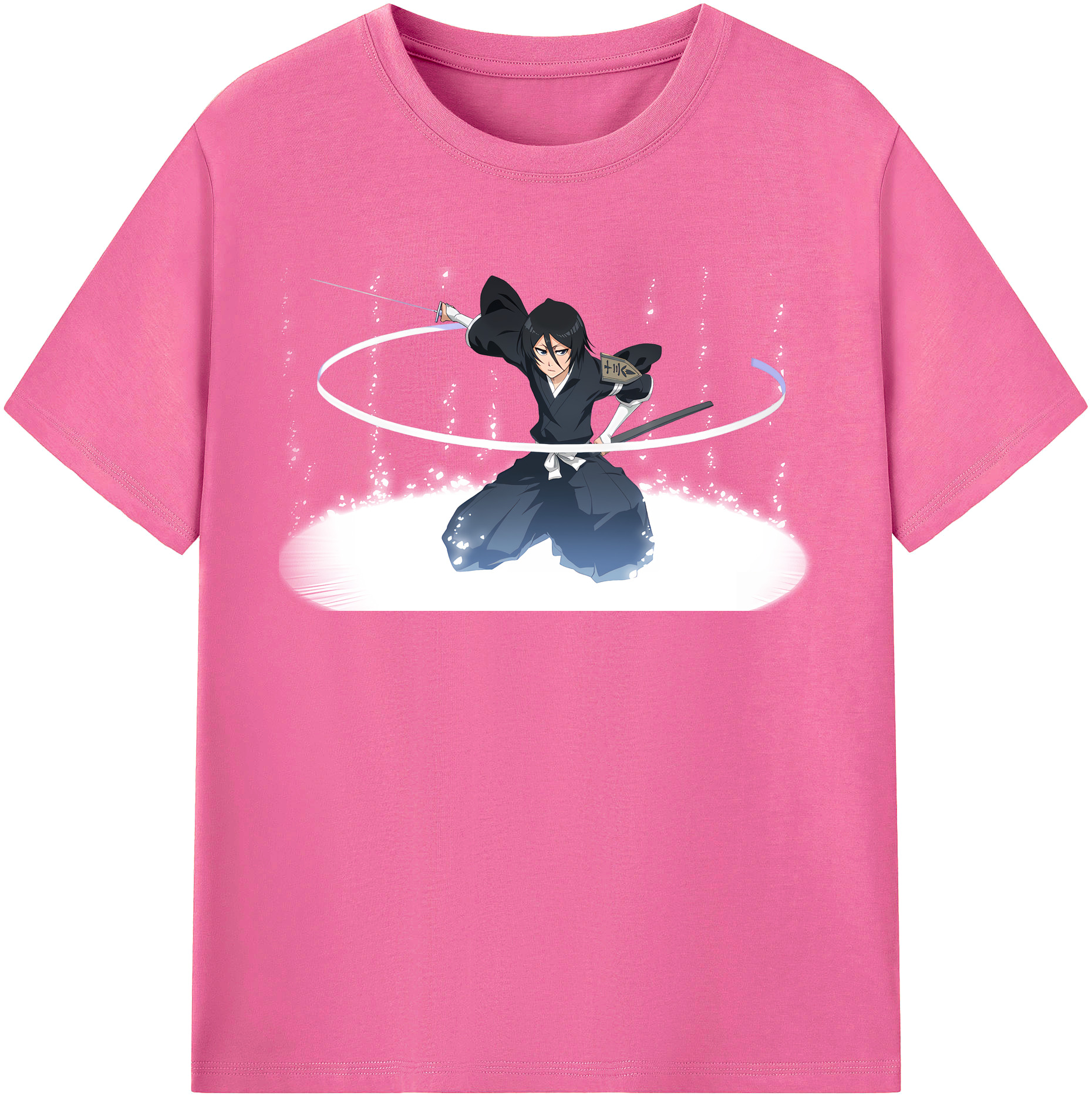 （画像用） ブリーチ 朽木ルキア BLEACH Kuchiki Rukia レディースカジュアルプリントTシャツ（綿100％）